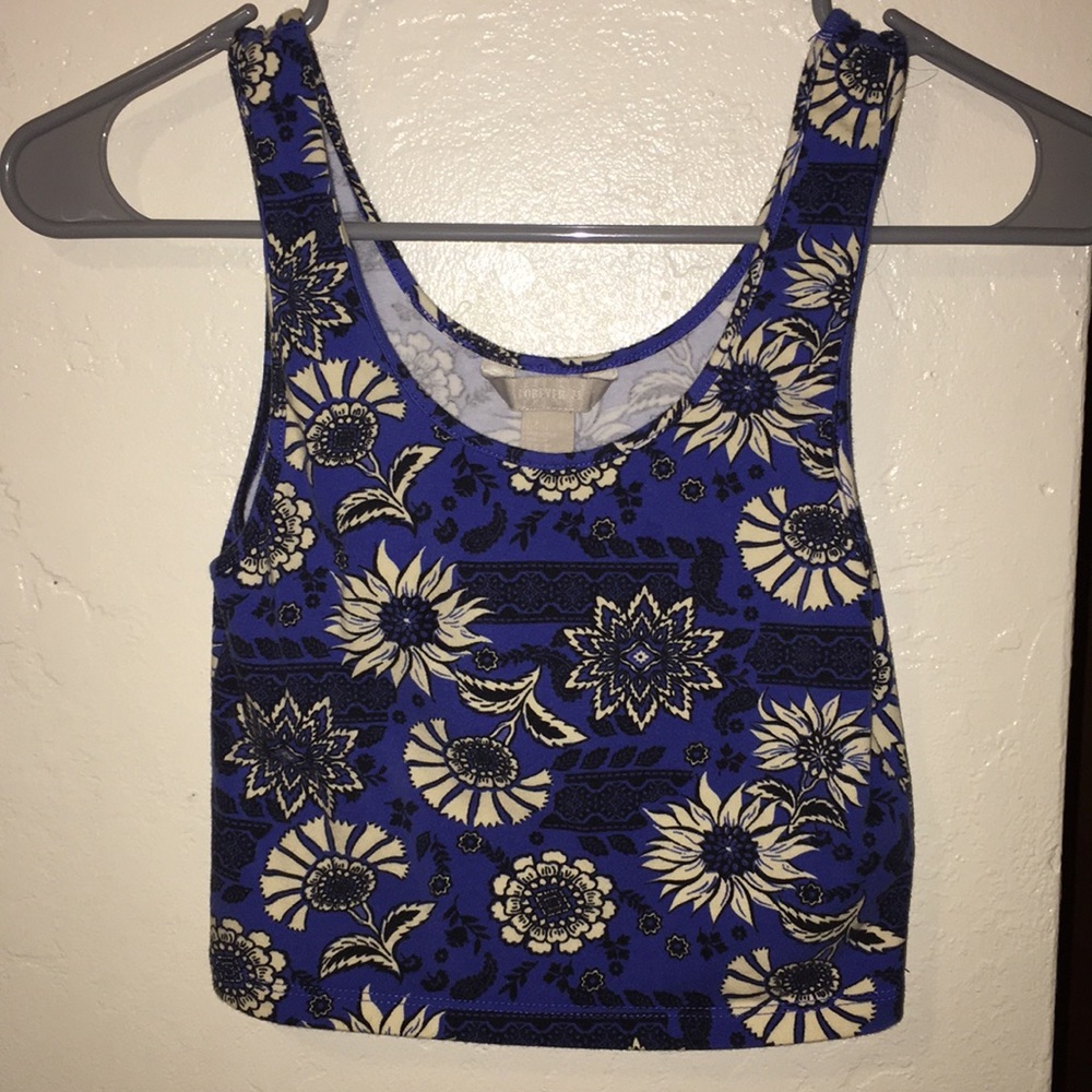 Floral print forever 21 crop top